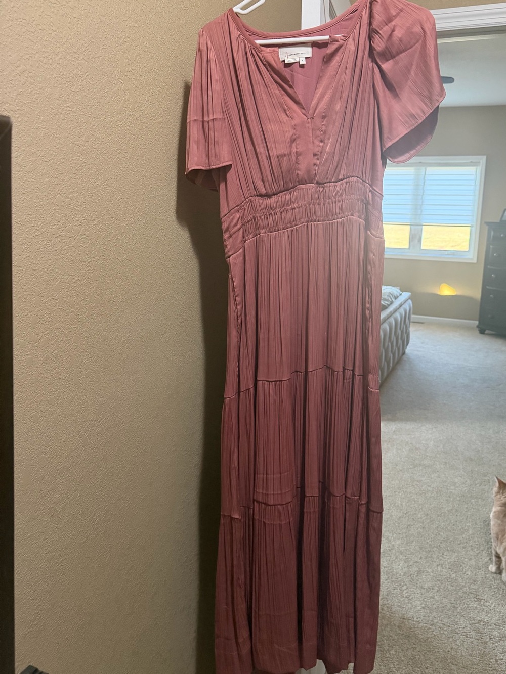 Anthropologie Pleated Maxi Dress